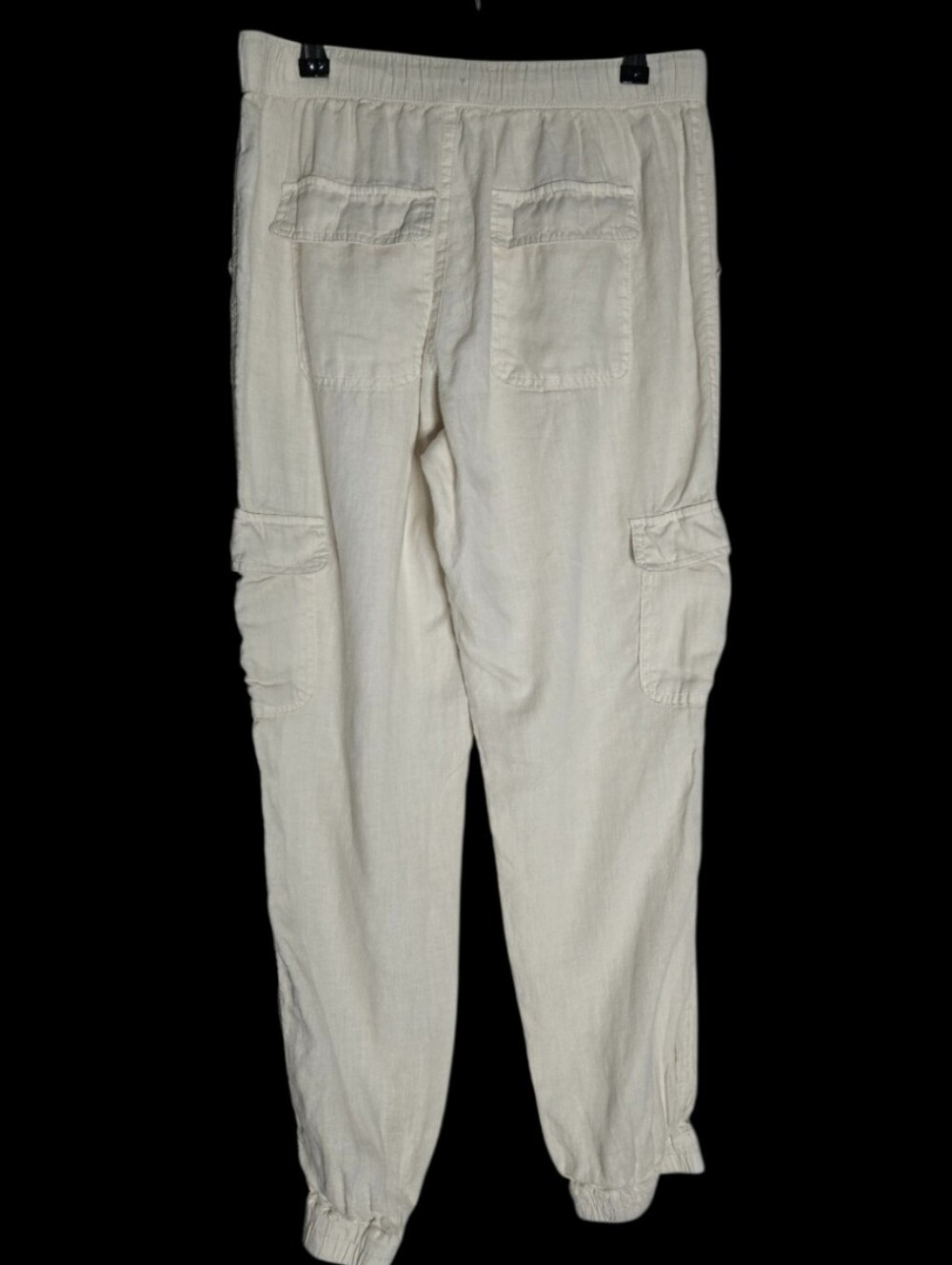 Nicole Miller Linen Cargo Joggers-M #058 - Picture 3 of 7